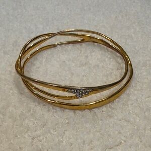 Alexis Gold Twisted Bracelet with crystals